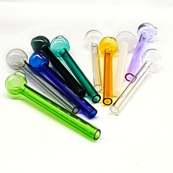 Oil 12cm Glass Pipe Tobcco Dry Herb Colorful Water Hand Pipes Smoking Accessories Glass Tube