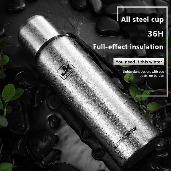 New Large Capacity Double Wall Stainless Steel Vacuum Flask Thermos Mug Portable Sport Travel Thermos Soup Coffee Water Bottle LJ201218