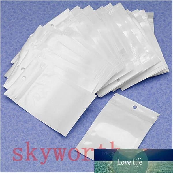 Clear + white pearl Plastic Poly OPP packing zipper Retail Packages for Case for iphone 6 6s plus Samsung Galaxy