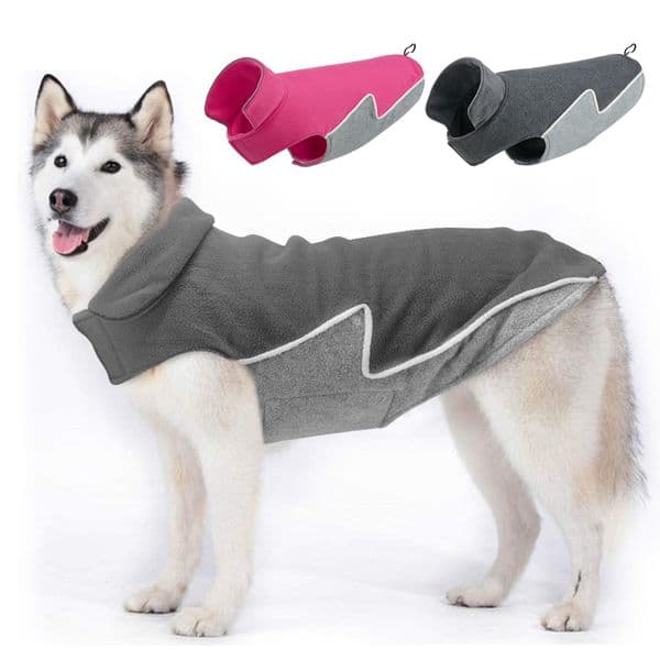 Soft Fleece Big Dog Jacket Clothes Winter Warm Dog Coat Pet Large Dog Clothing For French Bulldog Labrador Ropa Para Perro M-3XL LJ201130