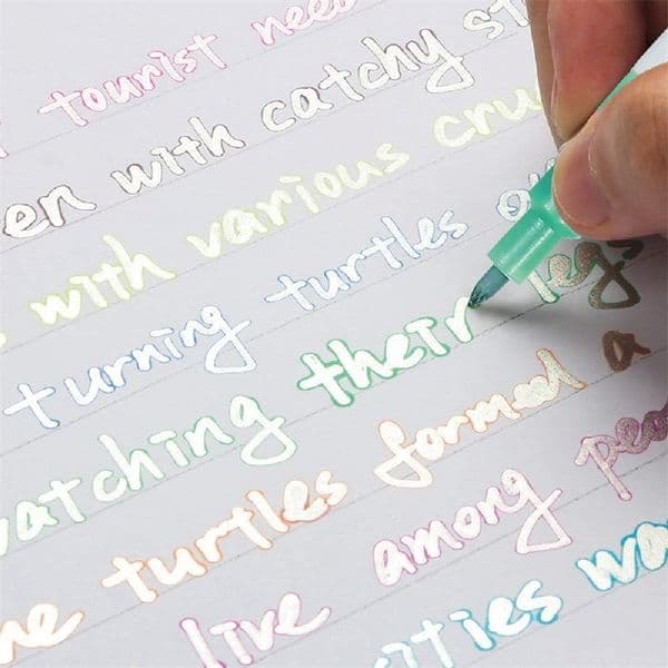 8Pcs/Set Double Lines Contour Color Art Markers Out Line Pen Stationery Highlighter DIY Scrapbooking Bullet Diary Graffiti Poste 201211