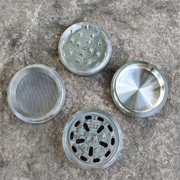 Popular stainless steel Cigarette Mill 64mm diameter four layer high grade flannel bag grinder
