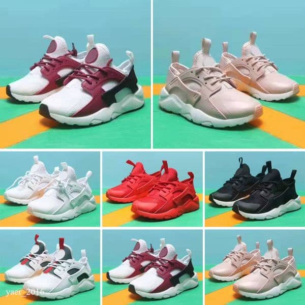 huarache shoes 4.0 1.0 kids shoes Triple White Black Red Grey huaraches Mens Trainers outdoor Sports kids Sneakers walking jogging