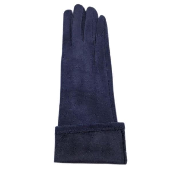 Winter ladies long suede fashion suede glove touch screen thick black gray beige dark blue brown light gray red composite suede 201021