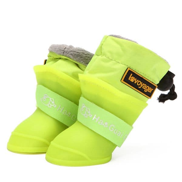 Dog Rain Boots for Small Medium Dogs Waterproof Dog Shoes Winter Warm Puppy Snow Boots Fleece Soft Silicon Adjustable Anti-Slip LJ201130