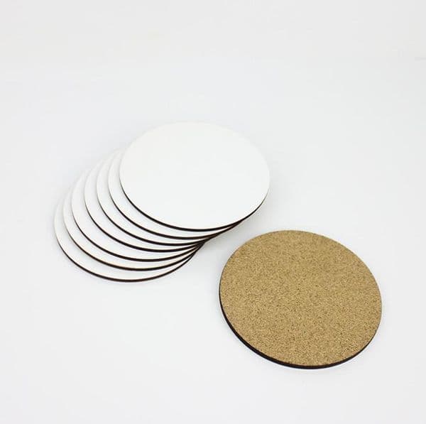 DIY Sublimation blank Coaster Wooden cork mat MDF Advertising Gift promotion Semi-finished insulated cup mats for gift SN3376