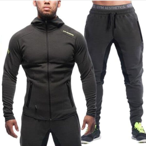 Mens Bodybuilding Hoodies Gym Workout Shirts Hooded Sport Suits Tracksuit Men Chandal Hombre Gorilla wear Animal