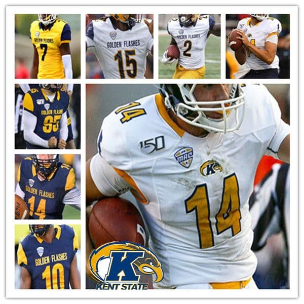 2021 NCAA College Kent State Golden Flashes Football Jersey Woody Barrett C.J. Holmes Tony Butler Dustin Crum Ty Berrong Luke Floriea 4XL