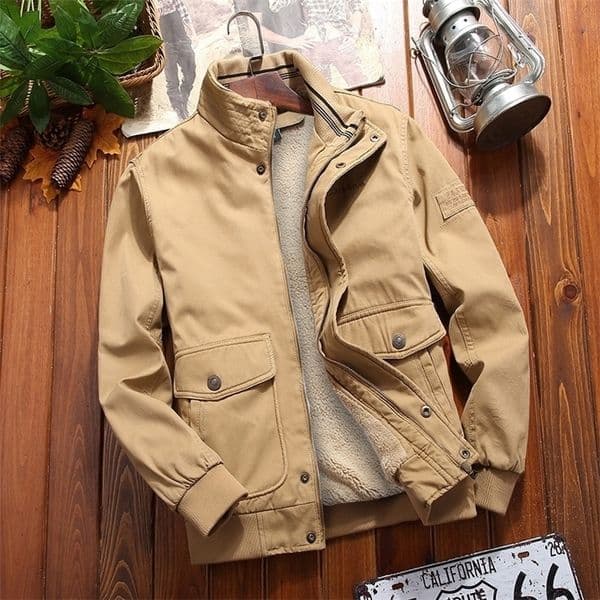 Winter Jacket Coat Men Thick Bomber Jacket Mens Fleece Lined Coat Casual Army Pilot Jacket Men Outwear Windbreaker Coat 201116Z