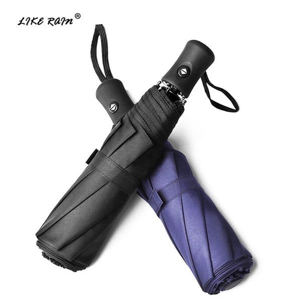 LIKE RAIN Men Business Automatic Umbrella Female Windproof Umbrellas Rain Women Quality Durable Golf Folding Kids Umbrella UBY03 201112