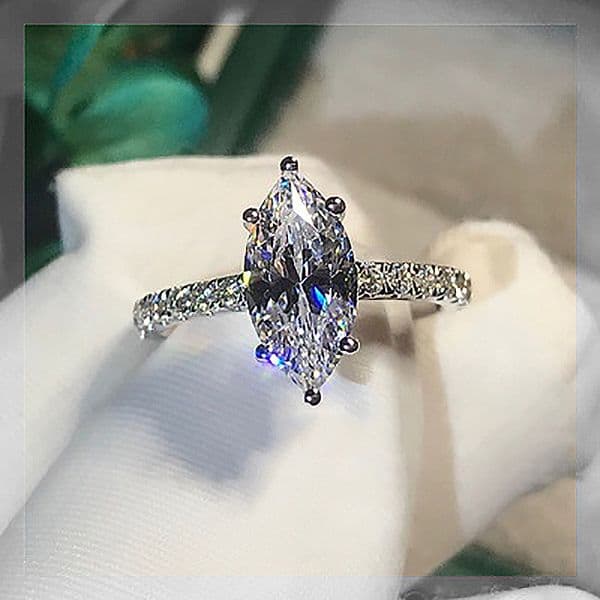 925 sterling silver 2ct Lab Diamond Ring Engagement Wedding band Rings for Women menl Party Jewelry Q260509
