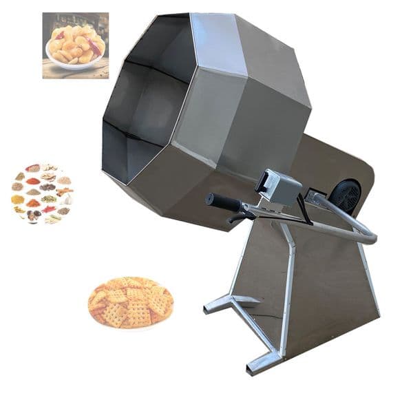 2021 220v Factory direct stainless steel Batch Octagonal Tumbler Flavoring Snack Food Manufacture Seasoning Mixing Machine
