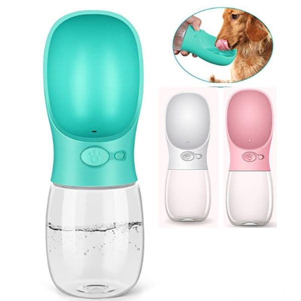 3colors pet dog water bottle abs pet cat drinking feeder water cup in outdoor travel 12oz pet supplies free
