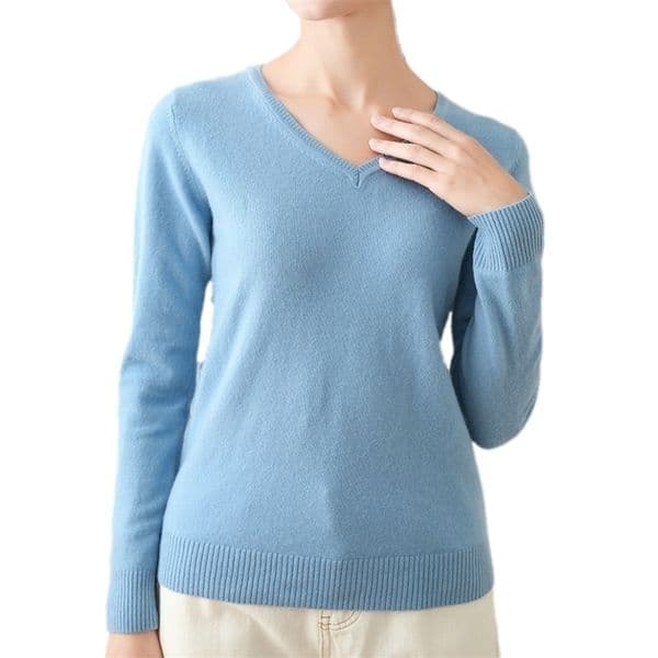 TAILOR SHEEP sweater women v-neck long sleeve knitted wool pullover solid color slim bottom thin shirt tops 201221