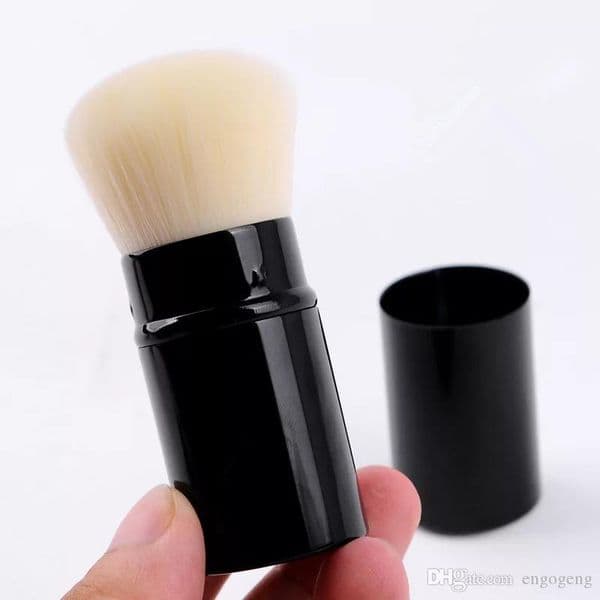 Ic Makeup Fashion Style Black Brushed Portable Retractable Shroom Foundation Powder Blush Brush With Gift Box 084B68