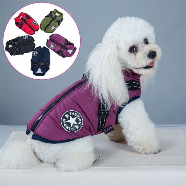 Pet Harness Vest Clothes Puppy Clothing Waterproof Dog Jacket Winter Warm Pet Clothes For Small Dogs Shih Tzu Chihuahua Pug Coat 201109