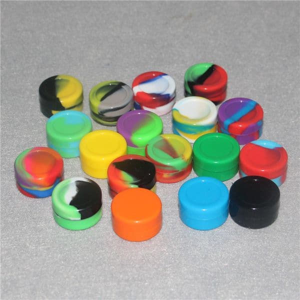 DHL Free Boxes Silicone Container Jars 22ML 7ML 5ML 2ML Wax Containers Silicon Jar Nonsolid Color