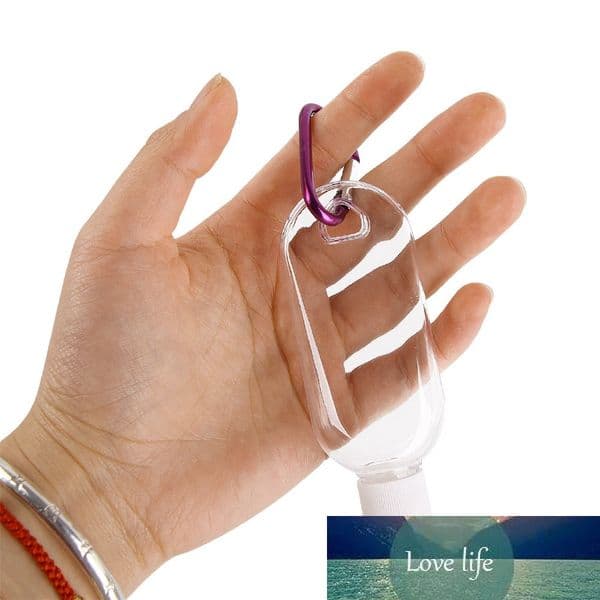 New Disinfection Alcohol Portable Hook Key Ring Spray Bottle Transparent Hand Sanitizer Bottle Empty Bottle
