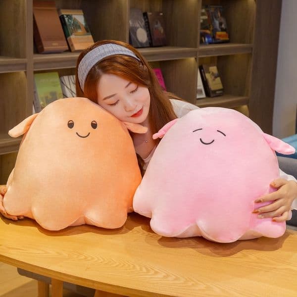 2026 New Huggable Cartoon Round Octopus Stuffed Toys Soft Animal Cuttlefish Plush Doll Cute Cushion Children Birthday Gifts Toy
