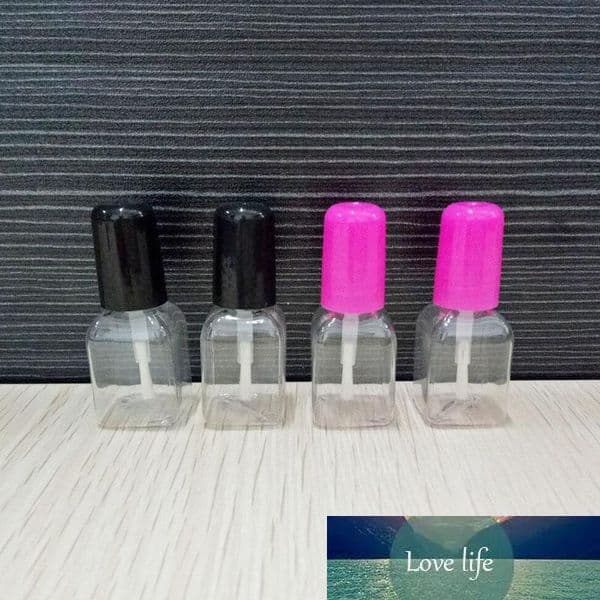 5ML Transparent Plastic Square Nail Polish Bottle Mini Small Nail Oil Packing Bottles with Brush