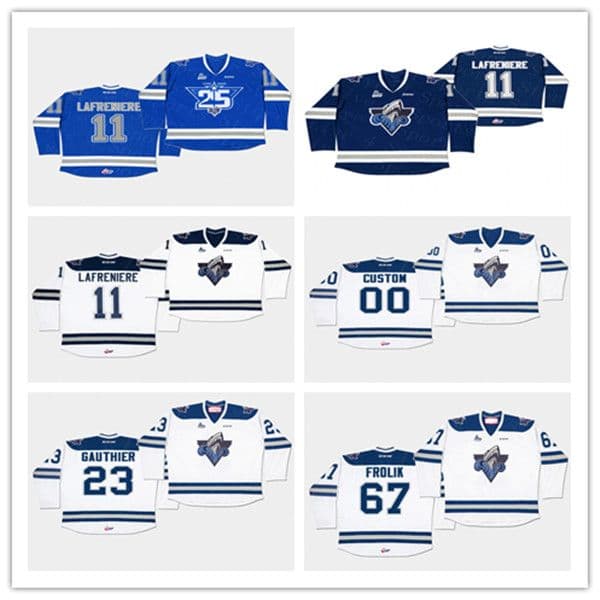 Men's CHL Rimouski Oceanic Hockey Jersey Alexis Lafreniere Cedric Pare Sidney Crosby Dmitry Zavgorodniy Isaac Belliveau Zachary Bolduc Guay
