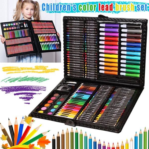 1 Set Drawing Painting Art Box Set Colored Pencils Portable for Children Kids Beginner PUO88 201202