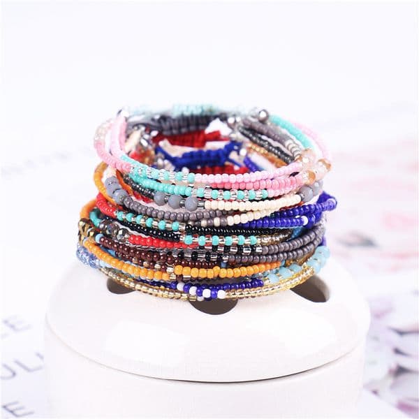 Colorful Crystal Rice Beads Strands Bracelet Jewelry for Women Gift