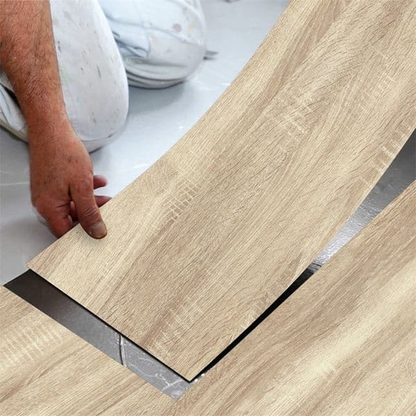 Wonderlife 1PCS Modern Style Floor Stickers Wood Grain PVC Waterproof Self-adhesive Bedside Wall Decoration Wallpaper Decor 201130