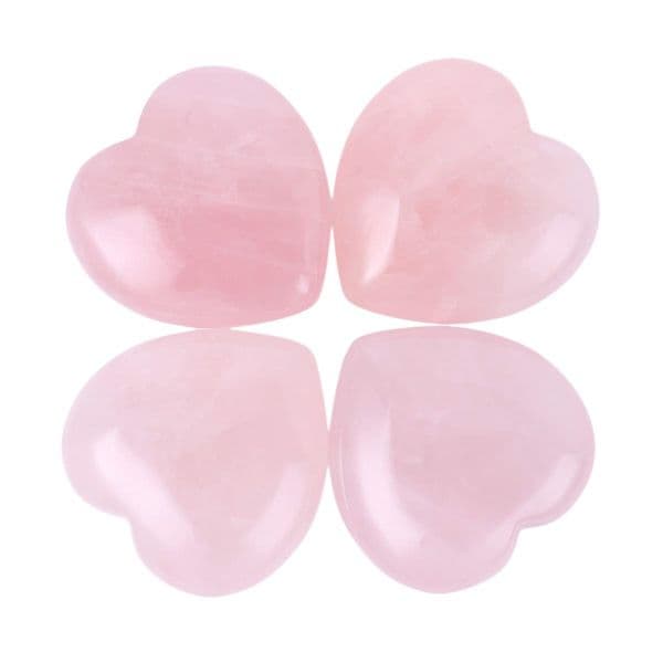 Healing Crystal Natural Rose Quartz Love Heart Worry Stone Chakra Reiki Balancing For DIY Craft 1 Home Decor JK2101XB