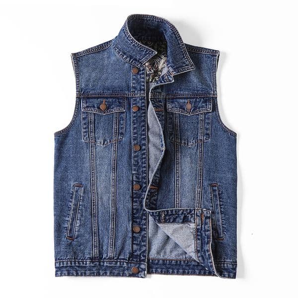 Men's Denim Vest Jacket Large Size 6XL Plus Size 7XL Clothing Summer Fashion Waistcoat Male Casual Big size Jeans Jacket Men 201120Z