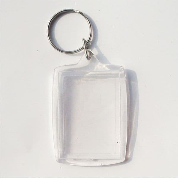 2022 Acrylic Plastic Blank Keyrings Insert Passport Photo Frame Keychain Picture Frame Keyrings Party Gift DH8886