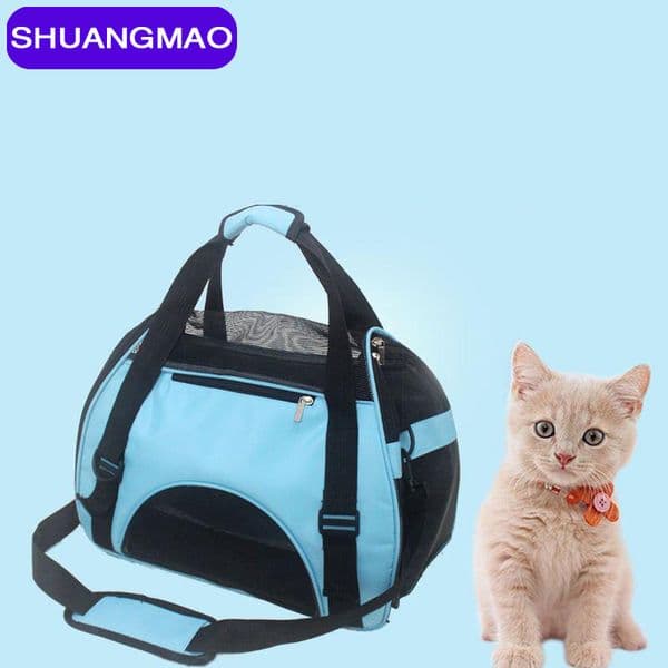Pet Dogs Cat Shoulder Bag Travel Cat Dog Carrying Bags Dogs Carrier Bag Soft Small Breathable Pets Handbag Cat Backpack Products LJ201201