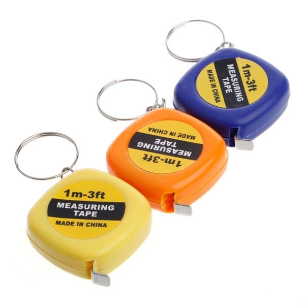 2020 Mini Portable Pull Ruler Keychain 1m 3ft Easy Retractable Measure Ruler Tape Children Height RulerColor Random