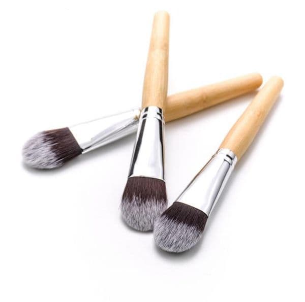 2020 Facial Cosmetic Makeup Foundation Brush Fiber Hair Bamboo Handle Powder Concealer Face Mask Brushes Tool