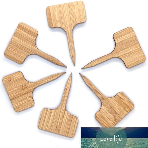 100Pcs Garden Plant Labels Bamboo T-Type Tags Markers Nursery Pots Garden Decoration Seedling Tray Mark Tools