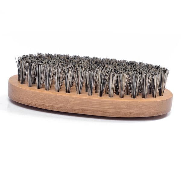 Natural Boar Hair Bristle Mustache Brush Shaving Comb Men Face Massage Round Wood Handle Handmade Beard Brushes Bh4467 DBC B2