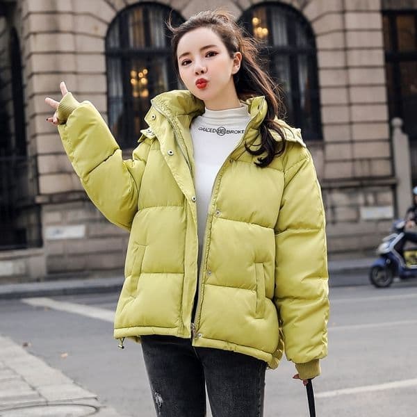 Winter Coat Women Fashion Autumn Jacket Cotton Parka Outwear Hooded Solid Female 201027
