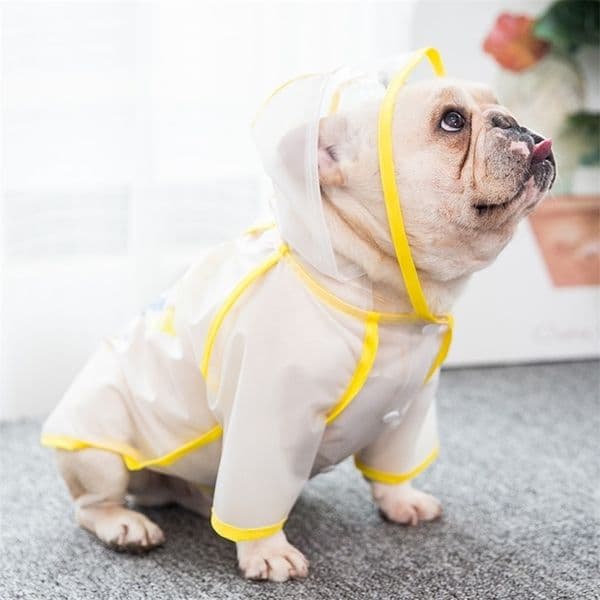 Pug Clothes French Bulldog Raincoat Waterproof Clothing Rain Jacket Outfit Schnauzer Dog Costume Rainwear Dropship 201109