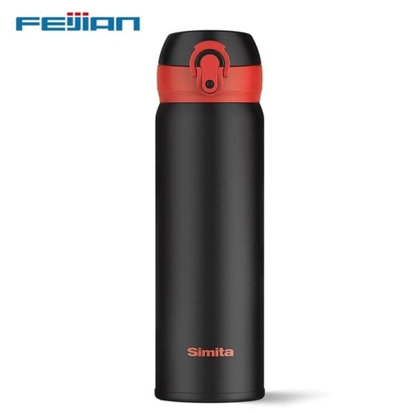 Simita Thermos Shaker Bottle Portable Sport Water Bottle 500ML Fashion Straight Cup Insulated Vacuum Flask Colourful Travel Mug 201204