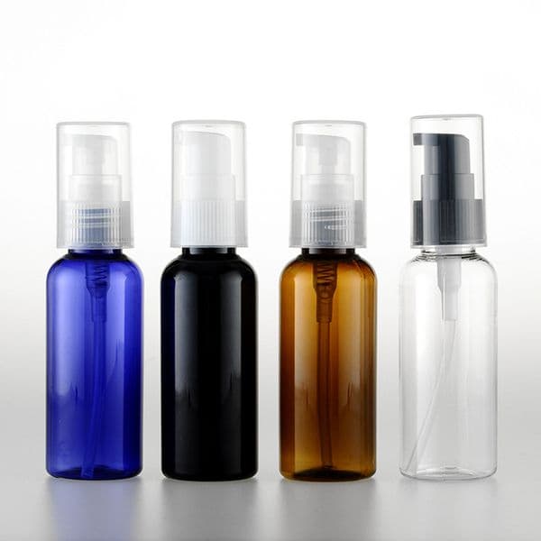 50ML Round Shoulder Bottle Lotion Pump Bottle Empty PET Hand Sanitizer Bottles Cosmetic Packaging Bottles WB3000
