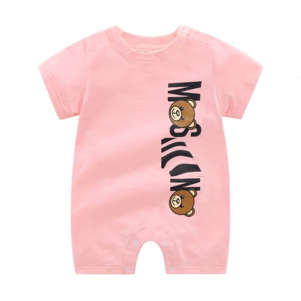 New Summer Newborns Clothes Short Sleeves Cotton Patchwork Crawling Baby Girl Boy Romper 3 -18 Months01