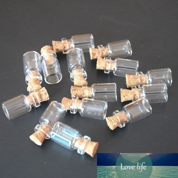 20pcs 0.5mL Mini Small Tiny Clear Cork Stopper Glass Bottles Vials Wholesale shipping