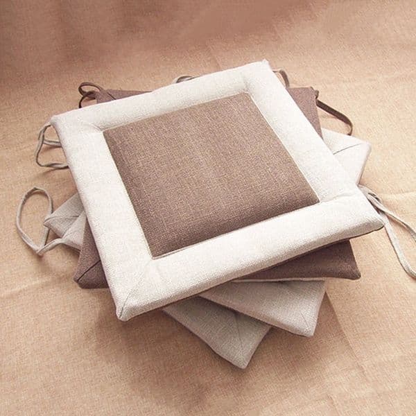 Linen Tatami Cushion Japanese Patchwork Pad Office Garden Back Sofa Pillow For Patio Buttocks Chair Seat Dining Square Cushion 201216