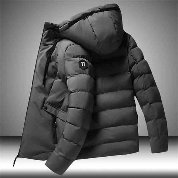 Winter New Men Parkas Solid Color Thick Jacket Mens Casual Warm Windproof Outwear Zipper Coat Male Cotton-Padded Clothing 201217Z
