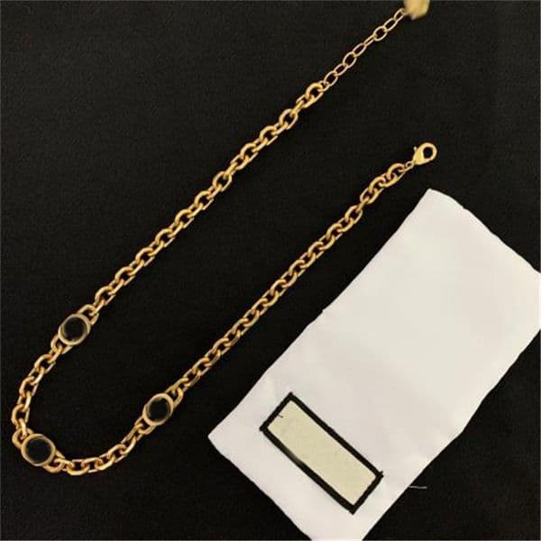 Vintage Letter Chain Necklace Brand Alphabet Earrings Women Europe America Bracelet High Version Rhinestone Earrings Chain Choker Necklace