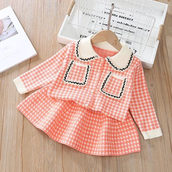 Children Clothing 2020 Winter Toddler Girls Clothes Sweater+Skirt 2pc Outfit Suit Kids Clothes Tracksuit For Girls Clothing Sets LJ200916