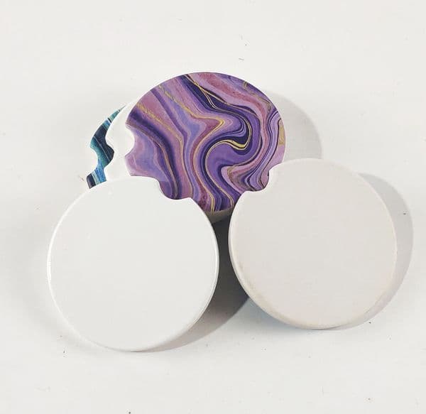 Sublimation Blank Car Ceramics Coasters 6.6*6.6cm Hot Transfer Printing Coaster Blank Consumables Materials free fast sea shipping C0513