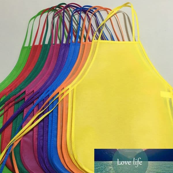 Unisex Colorful Children Aprons Waterproof Non-Woven Fabric Painting Pinafore Kids Apron for Activities Art Painting Class Craft