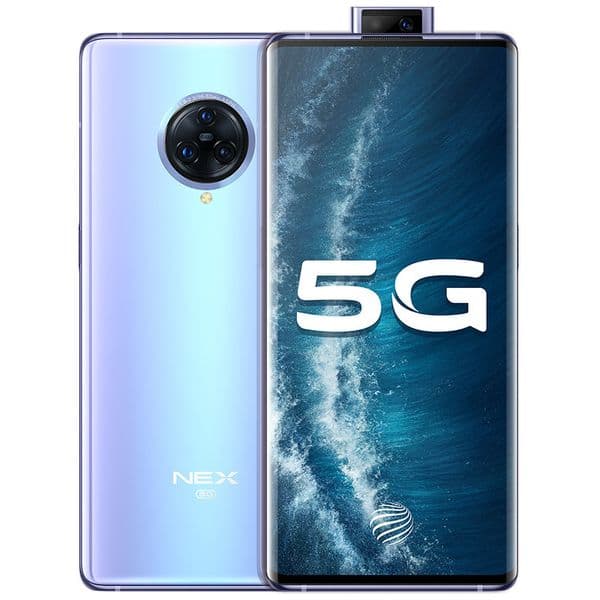 Original VIVO Nex 3S 5G Mobile Phone 8GB RAM 256GB ROM Snapdragon 865 Octa Core 64.0MP AR OTG NFC 4500mAh Android 6.89" AMOLED Full Screen Fingerprint ID Smart Cell Phone