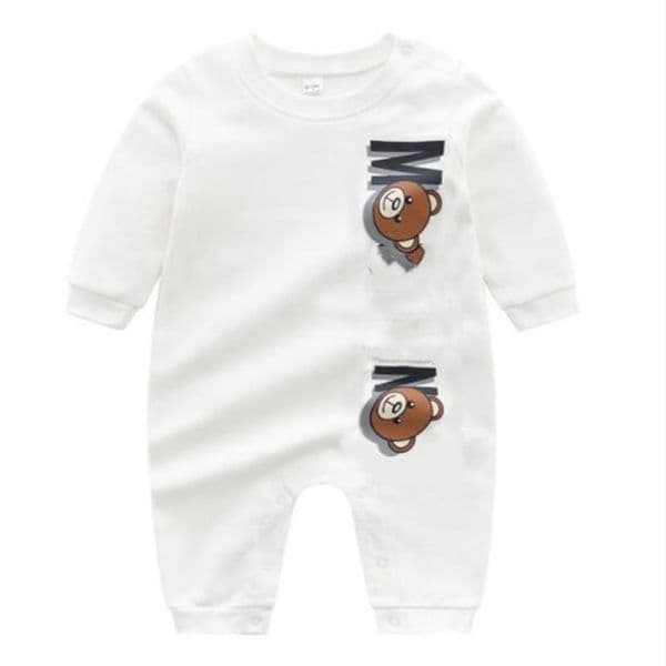 100% Cotton Newborn Clothes Set Infant Boys Girls Rompers Luxury Letter Long Sleeve Jumpsuits Casual Kids Baby Clothing C260112